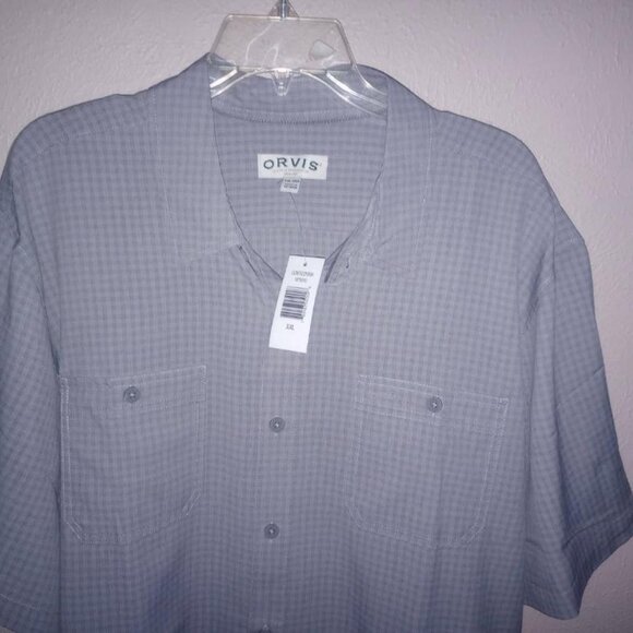 Orvis Men’s Size XXL Short Sleeve UPF 30+ Quick-Dry Vented Woven Golf Shirt NWT - Picture 3 of 5